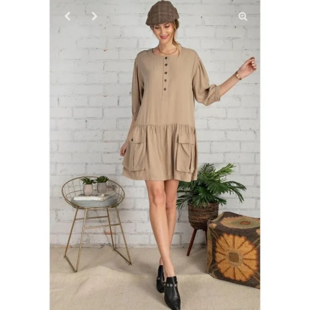 Free People Safari Ultra Soft Tencel Oversize Dress large